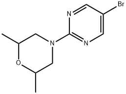 4-(5-BROMO-PYRIMIDIN-2-YL)-2,6-DIMETHYL-MORPHOLINE Struktur