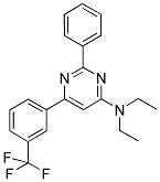 N,N-DIETHYL-2-PHENYL-6-[3-(TRIFLUOROMETHYL)PHENYL]PYRIMIDIN-4-AMINE Struktur