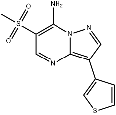 6-(METHYLSULFONYL)-3-(3-THIENYL)PYRAZOLO[1,5-A]PYRIMIDIN-7-AMINE Struktur