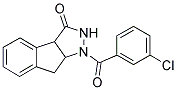 1,2,3,3A,8,8A-HEXAHYDRO-1-(3-CHLOROBENZOYL)INDENO[2,1-C]PYRAZOL-3-ONE Struktur