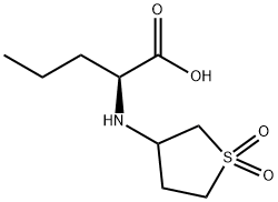 2-(1,1-DIOXO-TETRAHYDRO-1LAMBDA6-THIOPHEN-3-YLAMINO)-PENTANOIC ACID Struktur