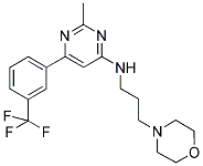 2-METHYL-N-(3-MORPHOLIN-4-YLPROPYL)-6-[3-(TRIFLUOROMETHYL)PHENYL]PYRIMIDIN-4-AMINE Struktur