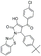 1-(BENZO[D]THIAZOL-2-YL)-5-(4-TERT-BUTYLPHENYL)-4-(4-CHLOROBENZOYL)-3-HYDROXY-1H-PYRROL-2(5H)-ONE Struktur