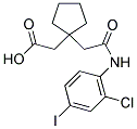 (1-(2-[(2-CHLORO-4-IODOPHENYL)AMINO]-2-OXOETHYL)CYCLOPENTYL)ACETIC ACID Struktur