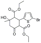 DIETHYL 2-(5-BROMOTHIEN-2-YL)-4-HYDROXY-4-METHYL-6-OXOCYCLOHEXANE-1,3-DICARBOXYLATE Struktur