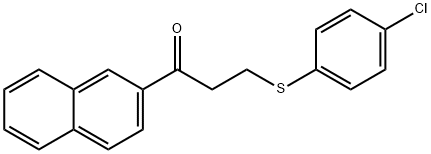 3-[(4-CHLOROPHENYL)SULFANYL]-1-(2-NAPHTHYL)-1-PROPANONE Struktur