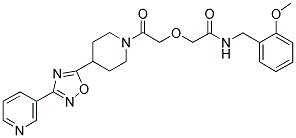 N-(2-METHOXYBENZYL)-2-[2-OXO-2-(4-(3-(PYRIDIN-3-YL)-1,2,4-OXADIAZOL-5-YL)PIPERIDIN-1-YL)ETHOXY]ACETAMIDE Struktur