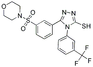 5-[3-(MORPHOLINE-4-SULFONYL)-PHENYL]-4-(3-TRIFLUOROMETHYL-PHENYL)-4H-[1,2,4]TRIAZOLE-3-THIOL Struktur