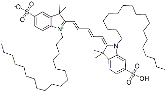 1,1'-DIOCTADECYL-3,3,3',3'-TETRAMETHYLINDODICARBOCYANINE-5,5'-DISULFONIC ACID Struktur