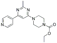 ETHYL 4-(2-METHYL-6-PYRIDIN-4-YLPYRIMIDIN-4-YL)PIPERAZINE-1-CARBOXYLATE Struktur