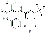 2-ACETYL-3-((3,5-BIS(TRIFLUOROMETHYL)PHENYL)AMINO)-N-PHENYLPROP-2-ENAMIDE Struktur