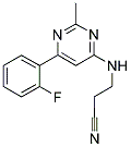 3-([6-(2-FLUOROPHENYL)-2-METHYLPYRIMIDIN-4-YL]AMINO)PROPANENITRILE Struktur