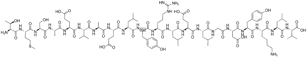 H-THR-MET-SER-ALA-GLU-VAL-ALA-GLU-LEU-TYR-ARG-LEU-GLU-LEU-GLY-ASP-TYR-LYS-LEU-VAL-OH Struktur