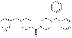 1-(DIPHENYLMETHYL)-4-[(1-(3-PYRIDINYLMETHYL)PIPERIDIN-4-YL)CARBONYL]PIPERAZINE Struktur