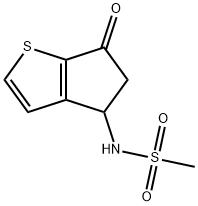 N-(6-OXO-5,6-DIHYDRO-4H-CYCLOPENTA[B]THIOPHEN-4-YL)METHANESULFONAMIDE Struktur