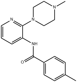 4-METHYL-N-[2-(4-METHYLPIPERAZINO)-3-PYRIDINYL]BENZENECARBOXAMIDE Struktur