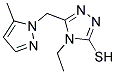 4-ETHYL-5-(5-METHYL-PYRAZOL-1-YLMETHYL)-4H-[1,2,4]TRIAZOLE-3-THIOL Struktur