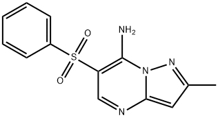 2-METHYL-6-(PHENYLSULFONYL)PYRAZOLO[1,5-A]PYRIMIDIN-7-AMINE Struktur