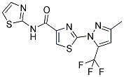 2-[3-METHYL-5-(TRIFLUOROMETHYL)-1H-PYRAZOL-1-YL]-N-(1,3-THIAZOL-2-YL)-1,3-THIAZOLE-4-CARBOXAMIDE Struktur