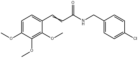 N-(4-CHLOROBENZYL)-3-(2,3,4-TRIMETHOXYPHENYL)ACRYLAMIDE Struktur