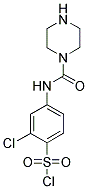 2-CHLORO-4-[(PIPERAZINE-1-CARBONYL)AMINO]-BENZENESULFONYL CHLORIDE Struktur