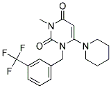 3-METHYL-6-PIPERIDIN-1-YL-1-[3-(TRIFLUOROMETHYL)BENZYL]PYRIMIDINE-2,4(1H,3H)-DIONE Struktur