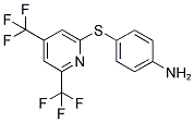 4-[4,6-BIS(TRIFLUOROMETHYL)PYRIDIN-2-YLTHIO]ANILINE Struktur