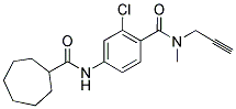 N-METHYL-N-PROPARGYL-4-(CYCLOHEPTYLCARBONYLAMINO)-2-CHLOROBENZAMIDE Struktur