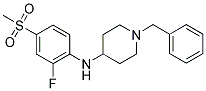 1-BENZYL-N-[2-FLUORO-4-(METHYLSULFONYL)PHENYL]PIPERIDIN-4-AMINE Struktur