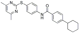 4-CYCLOHEXYL-N-[4-[(4,6-DIMETHYLPYRIMIDIN-2-YL)THIO]PHENYL]BENZAMIDE Struktur