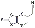 3-([5-(METHYLTHIO)-2-THIOXO-1,3-DITHIOL-4-YL]THIO)PROPANENITRILE Struktur