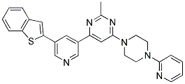 4-(5-BENZO[B]THIOPHEN-2-YL-PYRIDIN-3-YL)-2-METHYL-6-(4-PYRIDIN-2-YL-PIPERAZIN-1-YL)-PYRIMIDINE Struktur