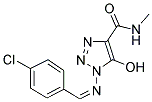 1-{[(1Z)-(4-CHLOROPHENYL)METHYLENE]AMINO}-5-HYDROXY-N-METHYL-1H-1,2,3-TRIAZOLE-4-CARBOXAMIDE Struktur