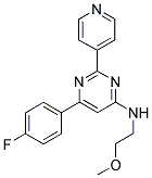 6-(4-FLUOROPHENYL)-N-(2-METHOXYETHYL)-2-PYRIDIN-4-YLPYRIMIDIN-4-AMINE Struktur