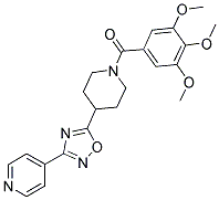 4-[3-(PYRIDIN-4-YL)-1,2,4-OXADIAZOL-5-YL]-1-(3,4,5-TRIMETHOXYBENZOYL)PIPERIDINE Struktur