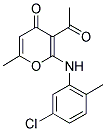 3-ACETYL-2-(5-CHLORO-2-METHYL-PHENYLAMINO)-6-METHYL-PYRAN-4-ONE Struktur