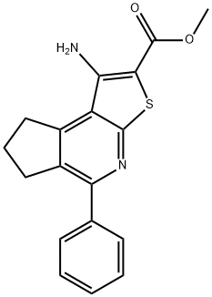 METHYL 1-AMINO-5-PHENYL-7,8-DIHYDRO-6H-CYCLOPENTA[D]THIENO[2,3-B]PYRIDINE-2-CARBOXYLATE Struktur