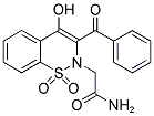 2-(3-BENZOYL-4-HYDROXY-1,1-DIOXIDO-2H-1,2-BENZOTHIAZIN-2-YL)ACETAMIDE Struktur