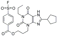 8-CYCLOPENTYL-N3-[3-(4-(FLUOROSULFONYL)BENZOYLOXY)PROPYL]-N1-PROPYLXANTHINE Struktur