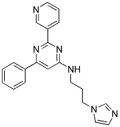 N-[3-(1H-IMIDAZOL-1-YL)PROPYL]-6-PHENYL-2-PYRIDIN-3-YLPYRIMIDIN-4-AMINE Struktur