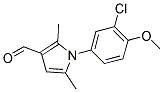 1-(3-CHLORO-4-METHOXYPHENYL)-2,5-DIMETHYL-1H-PYRROLE-3-CARBALDEHYDE Struktur