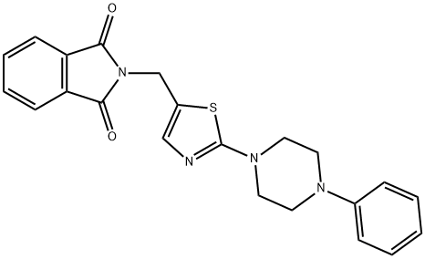 2-([2-(4-PHENYLPIPERAZINO)-1,3-THIAZOL-5-YL]METHYL)-1H-ISOINDOLE-1,3(2H)-DIONE Struktur