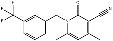 4,6-DIMETHYL-2-OXO-1-[3-(TRIFLUOROMETHYL)BENZYL]-1,2-DIHYDRO-3-PYRIDINECARBONITRILE Struktur