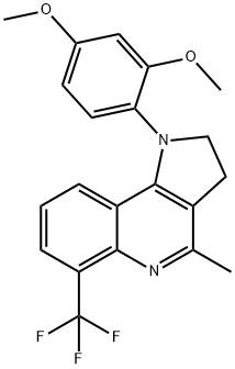 1-(2,4-DIMETHOXYPHENYL)-4-METHYL-6-(TRIFLUOROMETHYL)-2,3-DIHYDRO-1H-PYRROLO[3,2-C]QUINOLINE Struktur