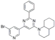 1-[6-(5-BROMO-PYRIDIN-3-YL)-2-PHENYL-PYRIMIDIN-4-YL]-DECAHYDRO-QUINOLINE Struktur