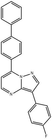 7-[1,1'-BIPHENYL]-4-YL-3-(4-FLUOROPHENYL)PYRAZOLO[1,5-A]PYRIMIDINE Struktur