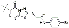 N-(4-BROMOPHENYL)-2-[(3-TERT-BUTYL-4-OXO-4H-[1,3,4]THIADIAZOLO[2,3-C][1,2,4]TRIAZIN-7-YL)THIO]ACETAMIDE Struktur