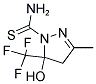 4,5-DIHYDRO-5-HYDROXY-3-METHYL-1-THIOCARBAMOYL-5-(TRIFLUOROMETHYL)PYRAZOLE Struktur