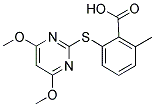 2-[(4,6-DIMETHOXYPYRIMIDIN-2-YL)THIO]-6-METHYLBENZOIC ACID Struktur