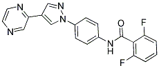 2,6-DIFLUORO-N-[4-(4-(PYRAZIN-2-YL)-1H-PYRAZOL-1-YL)PHENYL]BENZAMIDE Struktur